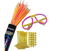 50 MONTATURE OCCHIALI+100 BRACCIALETTI BRACCIALI LUMINOSI STARLIGHT PARTY FESTE