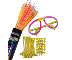 50 MONTATURE OCCHIALI+100 BRACCIALETTI BRACCIALI LUMINOSI STARLIGHT PARTY FESTE