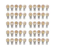50 Morsetti Elettrici Unipolari A Cappuccio Trasparenti 4 mm², 10 Stecche da 5 Morsetti, Sezione 4 mmq, Connettori per Cablaggi Domestici e Professionali
