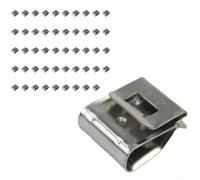 50 morsetti per cavi solari in acciaio inox per la gestione dei cavi fotovoltaici con materiale e fissaggio sicuro con supporto a ardiglione