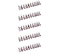 50 Morsetti unipolari, sezione 6mm² 6mmq, in stecche da 10 poli, morsetto per cablaggio forbox, campanelle, in policarbonato e ottone, per scatole di derivazione, portata 500V 41A