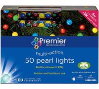 50 Natale LED Multi-Azione Perla Bacca Luci, Multicolore - PREMIER