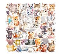 50-Nordic Household Semplice Pastello Acquerello gatto Squisito adesivi-50 Pastello Acquerello Gatti