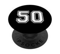 50 Numero Cinquanta Team Sports Graphic Design Matching Varsity PopSockets PopGrip Adesivo