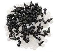 50 occhi di sicurezza neri (25 paia), diametro 7 mm, rotondi.