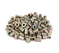 50 or 100 PCS M4 M5 Zinc Alloy Insert Nuts, Inside Hex Socket Furniture Fastener Nuts with Flange Cover for Woodworking Assembly (M5*10 con copertura (100pcs))