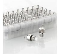 50 pacchetti da 1/8 "a getto npt a getto in acciaio in acciaio ugelli di nebbia con filtro PP - teste di ricambio per raffreddamento esterno e spruzzatori atomizzanti ad alta pressione 0.2mm