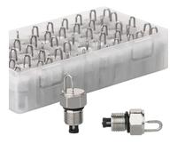 50 pacchetti da 1/8 "a perno NPT a getto in acciaio inossidabile fring ugelli con filtro lavabile - teste di sostituzione per raffreddamento esterno e spruzzatori atomizzanti ad alta pressione 0.3mm