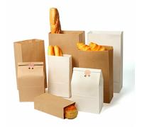 50 Pacchi Di Sacchetti Di Carta Kraft Per Pane Confezione Per Panini