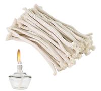 50-Pack 100% Cotone Stoppino di Cotone Intrecciato Candela Della Produzione di Candele Sostituzione Premium Per Lampade a Petrolio e Candele Produzione di Candele Fatti Fai da te