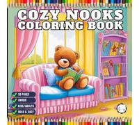 50 Pages Cute and Cozy Nooks Coloring Book Gift for Adults Men Women Kids Young Boys Girls Teens Youth Cozy Nook Furnitures and Reading Room Corner ... Coloring Pages Aesthetic Nooks Coloring Book
