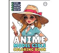50 Pages Single Sided Cute Japanese Anime Fashion Model Girls Coloring Book Gift for Adults Men Women Kids Young Boys Girls Teens Cool Anime Manga ... Kawaii Anime Fashion Girl Coloring Sheets