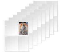50 pagine raccoglitore carte doppia faccia con 400 tasche buste per trasparenti carte collezionabili 3 fori, Pagine album Buste per Pokemon, basket/calcio Carte da Gioco