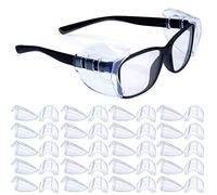 50 paia di protezioni laterali per occhiali di sicurezza, grandi, protezioni laterali, adatte per occhiali di piccole e medie dimensioni, trasparenti
