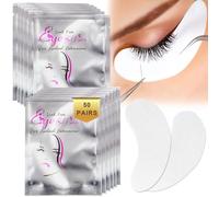 50 Paio Patch Ciglia,Cerotti Gel per Estensioni,Ciglia Eye Pads Occhio Gel Patch,Patch Extension Ciglia Cuscinetti per Gel per Occhi Eye Gel Pads-per Pro Salon Individual Extension Ciglia(Argentato)