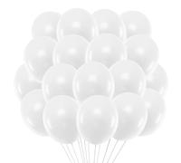50 palloncini bianchi a elio, per feste, palloncini bianchi opachi, per matrimoni, palloncini bianchi da 12 pollici, palloncini bianchi in lattice, per feste di compleanno, matrimonio, fidanzamento