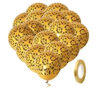 50 Palloncini Con Stampa Leopardata E 1 Nastro Decorativo, Palloncini Con Animali, Palloncini In Lattice, Forniture Per Feste Con Animali, Forniture Per Palloncini