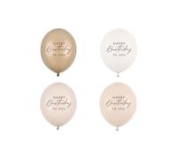 50 Palloncini HAPPY BIRTHDAY da 30 cm - MIX BEIGE 1G7G