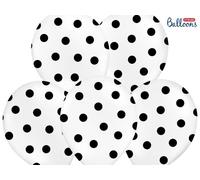 50 PALLONCINI lattice 30 cm BIANCO POIS NERI decorazione compleanno 0F6H