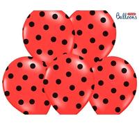 50 PALLONCINI lattice 30 cm ROSSO POIS NERI decorazione compleanno 0F6B