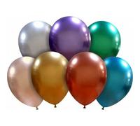 50 PALLONCINI MULTICOLOR METALLIZZATI 16 POLLICI 40 cm