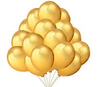 50 Palloncini Oro in Lattice Premium. Palloncini per Elio da 36 cm di 3g. Decorazioni e Accessori per Feste di Compleanno e Capodanno