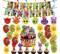 50 palloncini per compleanno, decorazione per bambini, palloncini di compleanno, decorazione per feste con striscioni, palloncini, topper per torte, per bambini, feste di compleanno