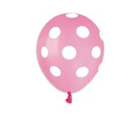 50 PALLONCINI POIS ROSA 30 CM Made in Italy