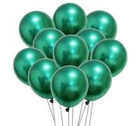 50 palloncini verdi metallizzati da 30,5 cm, in lattice, per feste di compleanno