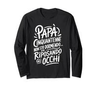 50 papà Anni Compleanno Uomo Cinquanta Frase Maglia a Manica