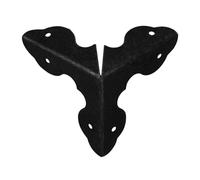 50 paraspigoli decorativi multiuso in metallo robusto per scale per protezione e look antico, finitura nera, angoli per scale