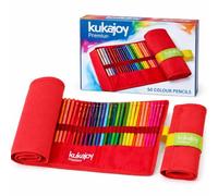 50 Pastelli A Olio + Astuccio Rotolo - MINA 4.0 - Matite Colorate da Disegno e Schizzo per Bambini e Adulti - Set Artistico Completo per Colorare, Pastelli Ad Olio Per Scuola e Hobby Creativi, Rosso