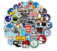 50 Pc/Insieme Linguaggio di Programmazione Stickers Vinile Impermeabile Adesivi per Bottiglie di Acqua Portatili Decalcomanie degli Autoadesivi