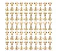50 pc Rivets decorativi a vite in ottone Rivet Set di viti a testa piatta per cereali in pelle fai -da -te Cinte di borsetta per le cinture di borsette degli album dei taccini (Rivet da 8x8mm)