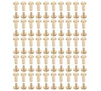 50 pc Rivets decorativi a vite in ottone Rivet Set di viti a testa piatta per cereali in pelle fai -da -te Cinte di borsetta per le cinture di borsette degli album dei taccini (Rivet da 8x15mm)