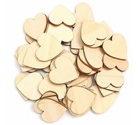 50 Pcs Abbellimenti Dischi Legno Cuore Artigianato Del Decorazione Forma