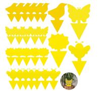 50 PCS Adesivi Gialli per Piante Interne, efficace contro moscerini in casa e trappola moscerini per afidi, tripidi e mosche bianche