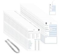 50 PCS Auto Cambio Olio Etichetta Etichette per Cambio Olio con Fune Metallica Impermeabili e Resistenti al Calore Etichette Tagliando Auto/Cambio Olio per Cambio Olio Auto Manutenzione Motore