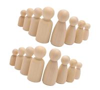 50 Pcs Burattini Incompiuti Artigianato Per Bambini Kit Pitturare Il Legno