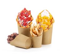 50 Pcs Bustine Carta Kraft Buste Alimenti Container Di Patatine Francese