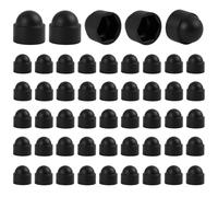 50 pcs Cappucci Copri-Dado Bulloni M8, Cappucci Dado M8, Copricapi Esagonali Resistenti, Gusci Neri Anticorrosione per Viti, Dadi e Bulloni Esagonali, per Uso Industriale e Domestico