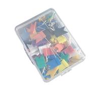 50 Pcs Colorati Message Board Tacks Push Pins Pollice Tacks Flag Pin Poster Pins Decorativi Pushpin per Foto Colorati Pushpins Poster Decorativi Pollice Push for Map