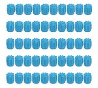 50 Pcs Conditioning Valve Premium ABS Plastic Car Fuel Injection Nozzle M8X1 Blue Sealing Covers For Auto Trucks Engineering Vehicles With Excellent Impact And Service Life (Blue)