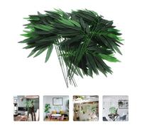 50 Pcs Foglie Di Bambù Finto Gambi Artificiale Plastica Steli Vegetazione