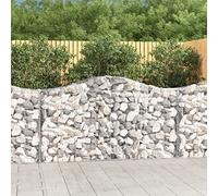 50 PCS Galvanized Steel Gabion Baskets 200x50x100/120cm for Garden Fence, Decorative Rock Wall, Outdoor Landscaping, Heavy Duty Wire Mesh with Hooks, Easy Assembly, Corrosion Resistant
