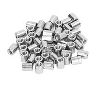 50 PCS M4 304 Stainless Steel Female Thread Coupling Nut, Hex Coupling Connector, Cylindrical Nut for Furniture, Machinery, Pipe Maintenance