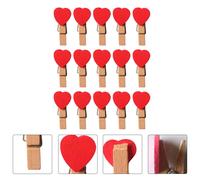 50 PCS Morsetti Per Quadri Colorati Con Cuore in Legno Mini Clip