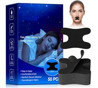 50 Pcs Mouth Tape for Sleeping H-Shape, Cerotti Bocca per Dormire Nastro, Ipoallergenici, Adesivo Morbido, Anti Russare, Promuove la Respirazione Nasale, Miglioramento del Sonno(Nero)