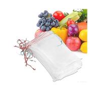 50 Pcs Netting Bags, Garden Plant Fruit Protect Drawstring Net Bag Insects Mosquito Bug Net Barrier Bag Mesh Against Insect Pest Bird for Plant&Fruits