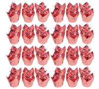 50 Pcs Pirottini Cupcake Alluminio Per Tazze Di Muffin Carta